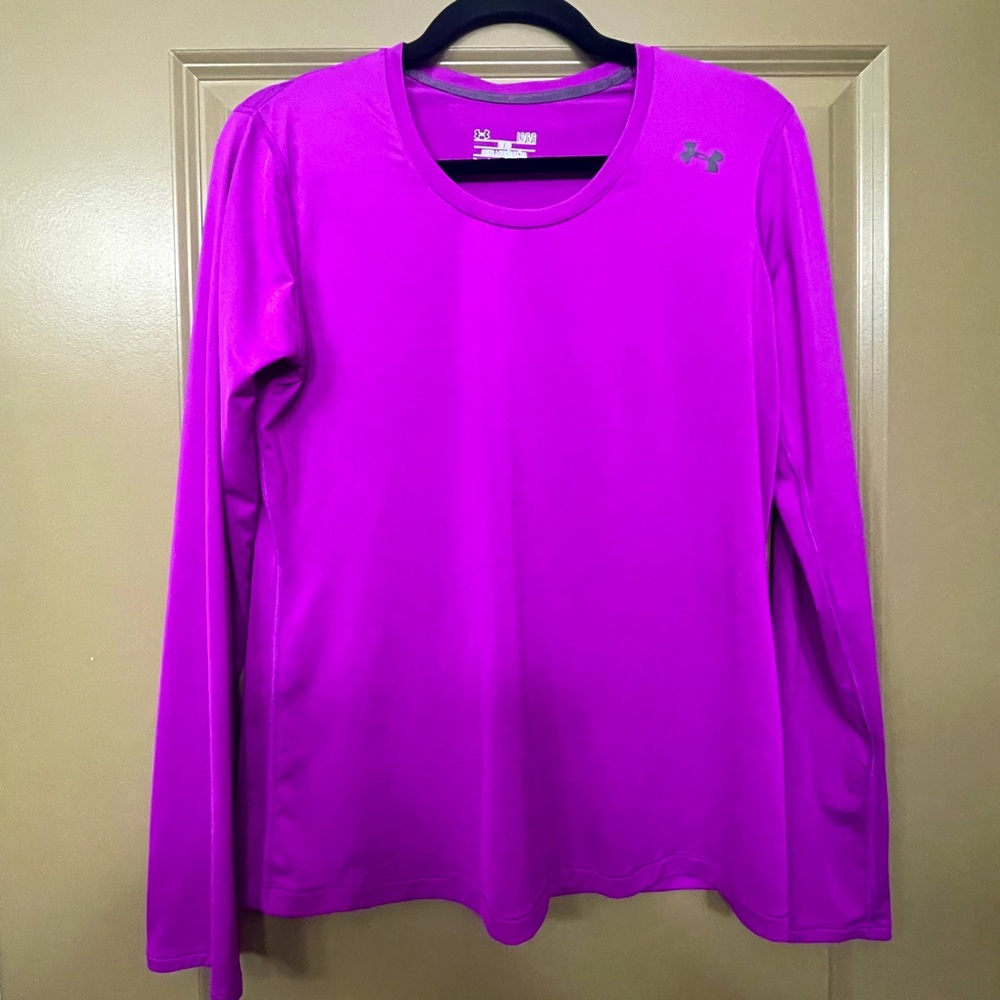 Neon Purple L UnderArmor Heat Gear